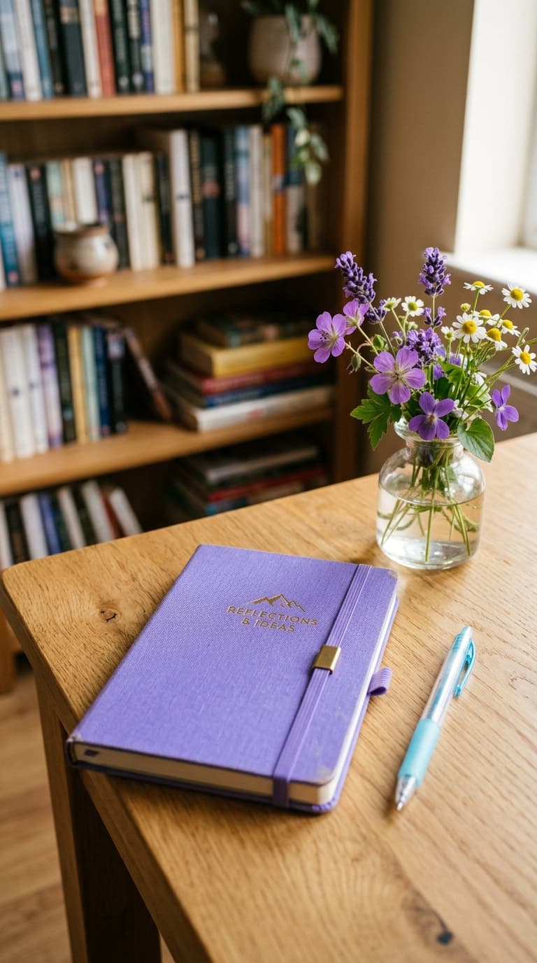 Cuaderno y bolígrafo sobre el escritorio para planificar la organización contable de una pyme